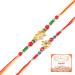 Ghasitaram Gifts Rakhi for Brother Rakhis Online - Set of 2-6043 and 6059 Rakhi Threads with 400 GMS of Kaju katli