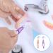 Press Toothbrush Set - 2 Denture Brushes for Effective Prosthesis Cleaning | Orange & Purple - Buy Online on GoSupps.com