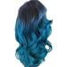 Wig Hair Women Blue Black Curly Cosplay Anime Long Long Hair Curly Brazilian Synthetic Wavy Human