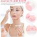 BUIFULSIC Mini Travel Contact Lens Case | Pink 3-Compartment Holder with Mirror & Film | Compact Glasses Storage Set (7x4.5x2.5cm) - Buy Online on GoSupps.com