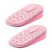 GLEAVI 4 Pairs Invisible Heightening Half Pad Heel Lift Insoles Women's Shoe Insoles Shoe Inserts Canvas Shoe Heel Lift Invisible Heel Lift Women Heel Cushion Breathable Shoe Insole Soft Pinkx4pcs 12.5X6X3.5CMx4pcs