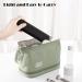 Qetlavee Portable Cosmetic Bag Set - Makeup Brush Organizer & Silicone Sponge Holder for Travel - Black - Buy Online on GoSupps.com