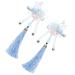 FRCOLOR 1 Pair Butterfly Hair Clip Tassel Hair Clips Hair Accessories for Women Hair Barrettes for Women Flower Hair Clip Hair Clips for Teen Girl Hair Pin Nylon Pearl Tassel Pendant Child
