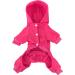 Izefia Dog Hoodie with Pocket - Warm Fleece Jumpsuit for Small to Large Dogs & Cats - Stylish Rose Red Sweater for Winter - Buy Online on GoSupps.com