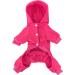 Shop Izefia Dog Hoodie - Warm Fleece Jumpsuit with Pocket for Small Medium and Large Dogs & Cats - Winter Sweater in Rose Red - Buy Online on GoSupps.com
