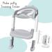 Potty Training Toilet Seat for Kids | Step Stool Ladder & Comfortable Chair with Anti-Slip Pads and Safe Handle | Soft Cushion Seat for Boys & Girls - Gray - Buy Online on GoSupps.com