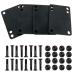 CSNSD Skateboard Riser 4Set 3 mm(1/8Inch) 78x55mm Black Skateboard Riser Shock Pads Longboard Rise Pads Skateboard Shock Pads Soft Longboard Shockpads