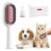 HEKASVM cat brush with water tank cat brush cleaning brush for animal hair multifunctional animal hair remover 4 in 1 ideal for massage care and hair removal (short hair/pink)