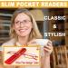 Compact Anti Blue Light Reading Glasses - 2 Pairs Red 1.5x | Portable Slim Pocket Readers with Clip Tube Case - Shop Internationally - Buy Online on GoSupps.com