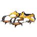 Namvo Ice Spikes 10 Teeth with Ski Welded Chain Stainless Steel Crampons Universal Overlay Elastic Snowshoe Spikes Suitable for Outdoor Skiing ICE Hiking Mountaineering Adjustable in Length