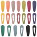 Boobeen 20 Pack Hair Clips - Acrylic Metal Snap Hair Clips for Women -Matte Hair Barrettes for Girls - Hairpins Fashion Accessories for Kids Teens Girls Drop shaped-20