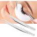Premium Stainless Steel Eyelash Tweezers Set - Anti-Static Curved Tweezers for Eyelash Extensions & Nail Design (2 Pieces) - Buy Online on GoSupps.com