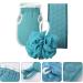 Buy Beaupretty 3-Piece Bath Towel Set | Exfoliating Gloves & Sponges | Cloud Velvet Bath Ball - Ideal for Luxurious Showers | Lake Blue | International Shipping Available - Buy Online on GoSupps.com