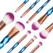 Glamza Diamond 20pc Make Up Blending Details Eyebrow Eyeshadow Eyelash Powder Lip Brushes Set (Blue) - Buy Online on GoSupps.com