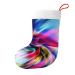 Ffexs Blue Marine Life New Year Christmas Socks Velvet Christmas Socks Colorful Tie Dye One Size