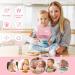 Vicloon Silicone Baby Bib 2PCS Baby Weaning Bibs Waterproof Baby Feeding Bibs Adjustable with Wide Food Catcher Pocket Unisex Toddler Bibs (Pink-Grey) - Buy Online on GoSupps.com