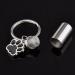 HooAMI Silver Tone Pet Dog Paw with Cylinder Cremation Urn Keychain Keepsake Memorial Ashes Jewelry 1pc Pet Paw - Buy Online on GoSupps.com