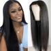 RXY Lace Front Wigs Human Hair Pre Plucked with Baby Hair 180 Density 4x4 Straight Lace Closure Human Hair Wigs for Black Women Natural Black Color 24 Inch 24inch (61cm) 4x4 straight wig