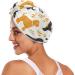 Super Absorbent Yellow Black Dogs Hair Towel 2 Pack - Quick Drying Hair Turbans for Women & Girls - Buy Online on GoSupps.com