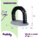 Petlicity Cat Kitten Massaging and Scratching Pet Arch Self Grooming with Soft Comfortable Bristles (Grey) - Buy Online on GoSupps.com
