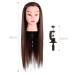 Shop Brown Training Hairdressing Head - Exercise Mannequin with Free Clamp Holder | International Shipping Available - Buy Online on GoSupps.com