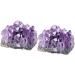 FOMIYES 4 Pcs Natural Crystal Cluster Crystal Ornament Rough Stone Purple Natural Minerals Multifunction - Buy Online on GoSupps.com