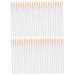 FOMIYES 200 Pcs Disposable Eyeliner Brush Liquid Eyeliner Lash Brush Tool Eyeliner Fiber Brush Tool Brush 8.5x0.3cmx2pcs Whitex2pcs
