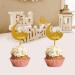 Eid Mubarak Cupcake Toppers 10pcs Eid Acrylic Cupcake Topper Ramadan Cake Decorations Kareem Party Supplies for Muffin Cake Gold - Buy Online on GoSupps.com