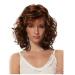 Short curly women's wigs Ombre blonde with brown slightly fluffy wave wigs high temperature fibre synthetic hair with cap wigs Brown