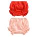 AYIYO Unisex Toddler Diaper Cover - Newborn Baby Girls Boys Kids Linen Bloomer Shorts 2Pcs 3-9 Months Red+pink