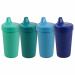 Re Play 4pk - 10 oz. No Spill Sippy Cups for Baby  Toddler  and Child Feeding in Sky Blue  Aqua  Navy Blue and Teal - BPA Free - Made in USA from Eco Friendly Recycled Milk Jugs - True Blue