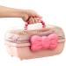 Girl Hair Accessories Organizer - Hair Clip Storage Box | Multipurpose Three-Layer Organizer with Handle for Nail Hair Accessories Sewing Supplies Makeup Art Supply Lvtfco Large Macaron Pink - Buy Online on GoSupps.com