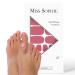 Original Miss Sophie Pedi Wraps I Sweetheart Pedicure I 27 Ultra-D nne Nailack strip in single color in Rosa I for toenails I sticks to natural and painted acrylic gel & shellac nails