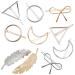 Stylish Metal Hair Needles & Geometric Hair Clips - Triangle Butterfly Moon Shape Hair Accessories for Women | Gold & Silver Styling Jewelry - Buy Online on GoSupps.com