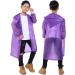 Makonus Kids Raincoat Pack of 2 - Reusable EVA Rain Poncho Jacket for Boys and Girls in Blue/Purple - Buy Online on GoSupps.com