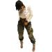 Vakkest Women's High Waist Cargo Camo Pants | Slim Fit Camouflage Joggers with Belt | Army Green XX-Large - Buy Online on GoSupps.com