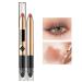 2 Pcs Shadow Pencil Pen Waterproof Long Lasting Eyeshadow Stick for Women Girls 2 in 1 | Waterproof Eyeshadow Stick Easily Freshen Up Makeup Keep You Beautiful All The Time Milk Tea Brown Fovolat 2 Pcs 03#milk Tea Brown