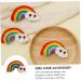 FOMIYES 2 Pairs Rainbow Barrettes Girls Hair Clips Rainbow Hair Barrette Hair Bow Felt Rainbow Applique Knitted Headwear Kids Hair Clips Knitting Rainbow Patches Yarn Child To Weave Alloy - Buy Online on GoSupps.com