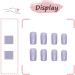 24Pcs Purple Glossy Short Square French Tips Press on False Nails for Women - Removable Adhesive Tabs Included - Buy Online on GoSupps.com
