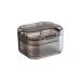 Retainer Case Orthodontic Denture Box False Teeth Container for Soaking Dentures Clearly Visible Denture Case Multifunctional Mouth Guard Case (Black)