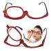 Make -up make -up glasses with foldable glasses reading glasses women make -up glasses make -up glasses make -up glasses make -up glasses reading glasses presbyopia glasses visual aid makeup reading glasses +2.5 red