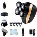 Head Shavers for Bald Men 5 in 1 5D Rechargeable Electric Shaver Five Floating Heads Razors Hair Clipper Nose Ear Hair Trimmer Men Facial Cleaning Brush