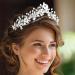 Zoestar Flower Wedding Tiaras and Crowns Silver Rhinestone Tiara Headband Pearl Leaf Princess Headwear Bridal Hair Accessories for Women - Buy Online on GoSupps.com
