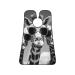 three giraffes Print Beard Bib Apron Non-Stick Beard Men's Hair Catcher for Shaving Gifts for Men. One Size Black1