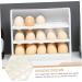 Healeved Egg Storage Box Container with Lid Plastic Eggs Refrigerator Egg Trays Egg Holder Desktop Egg Plate White 25.5X21.5X10CM - Buy Online on GoSupps.com