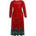 Elegant Hanxiulin Christmas Hoodie Dress for Women | Party Sweatshirt with Bag | Christmas Elk Design | Red Mini Dress XL - Buy Online on GoSupps.com