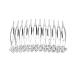 Rosemarie Collections Women's Silver Tone Small Crystal Embellished Hair Comb
