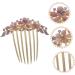 PLAFOPE Opal Comb Small Tooth Comb Floral Hair Clips Styling Hair Clips Barrettes for Thick Hair Wedding Hair Accessories for Brides Hair Combs for Hair Topper Comb Hair Clip Alloy Purple - Buy Online on GoSupps.com