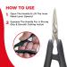 SEKI EDGE SS-201 Acrylic Nail Scissors - Precision Stainless Steel Cuticle Trimmers for Professional Nail Care - Buy Online on GoSupps.com