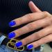 Blue Press On Nails - Short Square Fake Nails | 24pcs Glossy Acrylic Glue-On Short Nails for Women - Thick & Reusable - Buy Online on GoSupps.com